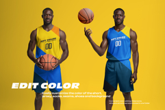 6 Basketball Jersey Mockups. Generated AI Product Image 2