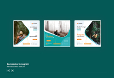Backpacker Travel Instagram Ads Post &amp; Story Product Image 3