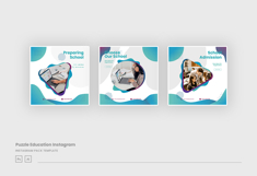 Puzzle School Instagram Post &amp; Story Template Product Image 3