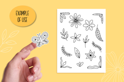 Floral Clipart Bundle PNG SVG | Cute Flowers Vector Doodles Product Image 5