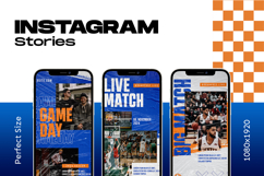 Hoops Basketball Instagram Post &amp; Story PSD Template Product Image 2