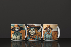 Halloween Scarecrow Zombie Women Mug Wraps for Sublimation Product Image 2