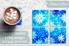 Christmas coaster designs|snowflakes sublimation|coaster png Product Image 1