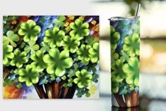 Shamrock 20oz Skinny Tumblers sublimation wraps Product Image 2