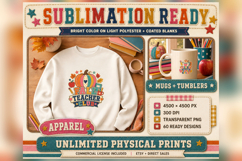 Fall Teacher Club 60 Sublimation PNG Designs Product Image 3