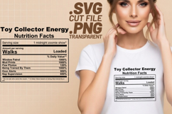 4x Funny Quotes Toy Collector Nutrition Facts SVG Cut Files Product Image 3