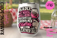 Sadly My Mental Well-Being Pink Football Product Image 2
