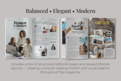 WOMEN Magazine Template | Modern Editorial Canva Layout Product Image 2
