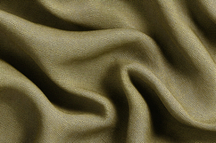 Olive green fabric with a textured weave and soft folds Product Image 1