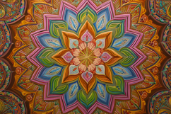 Mandala design with colorful patterns and shapes Product Image 1