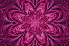 Pink flower design with intricate patterns &amp; swirling shapes Product Image 1