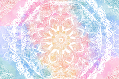 Mandala design with intricate patterns and pastel colors Product Image 1