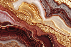 Marble pattern with gold accents and rich earthy tones Product Image 1