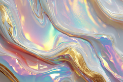 Art piece iridescent colors and gold accents Product Image 1