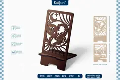 Zodiac Phone Holder SVG | Scorpio Laser Cut Stand Product Image 1