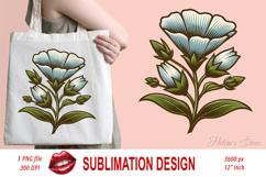 Morning-glory flower clipart |Vintage Summer flower graphics Product Image 2