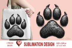 Dog paw imges |Valentines day Sublimation clipart sketch png Product Image 2