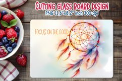 inspirational quote kitchen glass cutting board sublimation Product Image 1