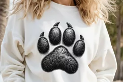 Dog paw imges |Valentines day Sublimation clipart sketch png Product Image 1