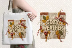 Autumn Chenille Embroidered Patch Puffy design PNG Product Image 4