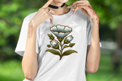 Morning-glory flower clipart |Vintage Summer flower graphics Product Image 4
