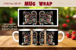 Flower cat Mug Sublimation png| Flowers cat |Art cat bouquet Product Image 2