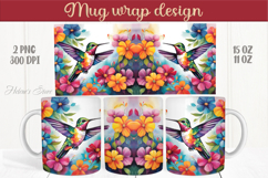 Cute Hummingbird mug wraps sublimation designs |Humming bird Product Image 1