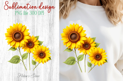 Cute Sunflowers sublimation design png|Yellow Floral Clipart Product Image 1