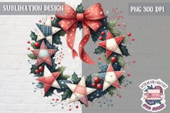 Christmas Patchwork Sublimation Design PNG Glitter Shine Product Image 1