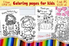 Happy Mother's Day Coloring Book Pages jpeg| Gift for mom Product Image 1