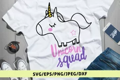Unicorn Squad - Birthday SVG EPS DXF PNG Cutting Files Product Image 1