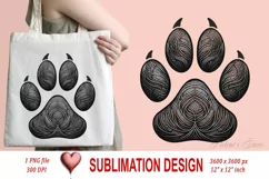 Dog paw imges |Valentines day Sublimation clipart sketch png Product Image 1