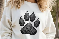 Dog paw imges |Valentines day Sublimation clipart sketch png Product Image 2