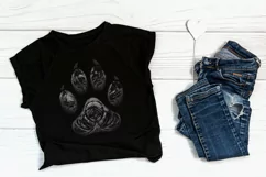 Dog paw imges |Valentines day Sublimation clipart sketch png Product Image 3