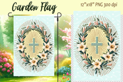 Easter Garden Flag Sublimation |Religious sublimation design Product Image 1