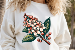 Prunus padus flower clipart |Vintage Summer flower graphics Product Image 2