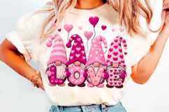 Faux Yarn Gnome PNG Valentine’s Day Love Product Image 1