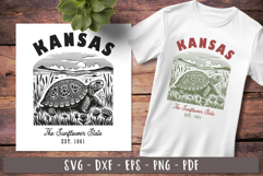 Kansas svg | Vintage United states design Product Image 2
