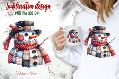 Cute snowman clipart | Retro patchwork t shirt designs png Product Image 1