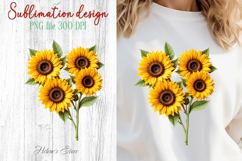 Cute Sunflowers sublimation design png|Yellow Floral Clipart Product Image 1