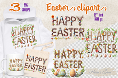Happy Easter quote Sublimation designs | Farmhouse clipart Product Image 1