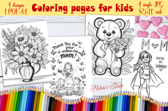 Happy Mother's Day Coloring Book Pages jpeg| Gift for mom Product Image 1