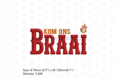 Kom Ons Braai Bundle | 6&quot; x 10&quot; Hoop | 3 designs Product Image 4