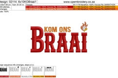 Kom Ons Braai Bundle | 6&quot; x 10&quot; Hoop | 3 designs Product Image 5