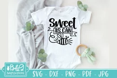 Cute Baby SVG - Sweet As Can Bee - Newborn SVG Product Image 1