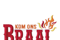 Kom Ons Braai Flames Embroidery Design Product Image 2