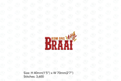 Kom Ons Braai Bundle | 3&quot; x 3&quot; Hoop | 3 designs Product Image 3