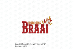 Kom Ons Braai Bundle | 5&quot; x 7&quot; Hoop | 3 designs Product Image 4