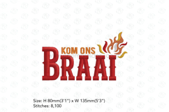 Kom Ons Braai Bundle | 6&quot; x 10&quot; Hoop | 3 designs Product Image 6