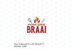 Kom Ons Braai Bundle | 3&quot; x 3&quot; Hoop | 3 designs Product Image 4